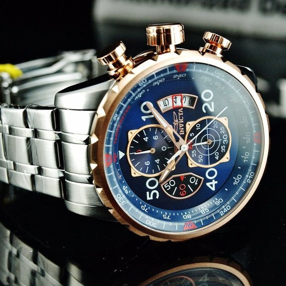 Mens Invicta Rose Gold 18k Plated Watch w/ box